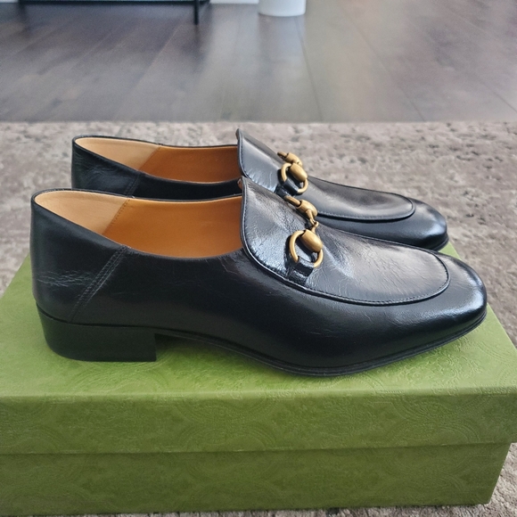 Gucci Jordaan Brixton Mister Horsebit Collapsible-Heel Leather Loafers - Picture 8 of 12